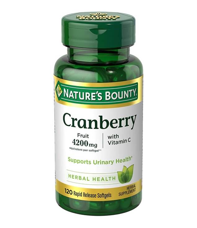 NATURE'S BOUNTY | CRANBERRY FRUIT 4200 MG WITH VITAMIN C HERBAL HEALTH SOFTGELS